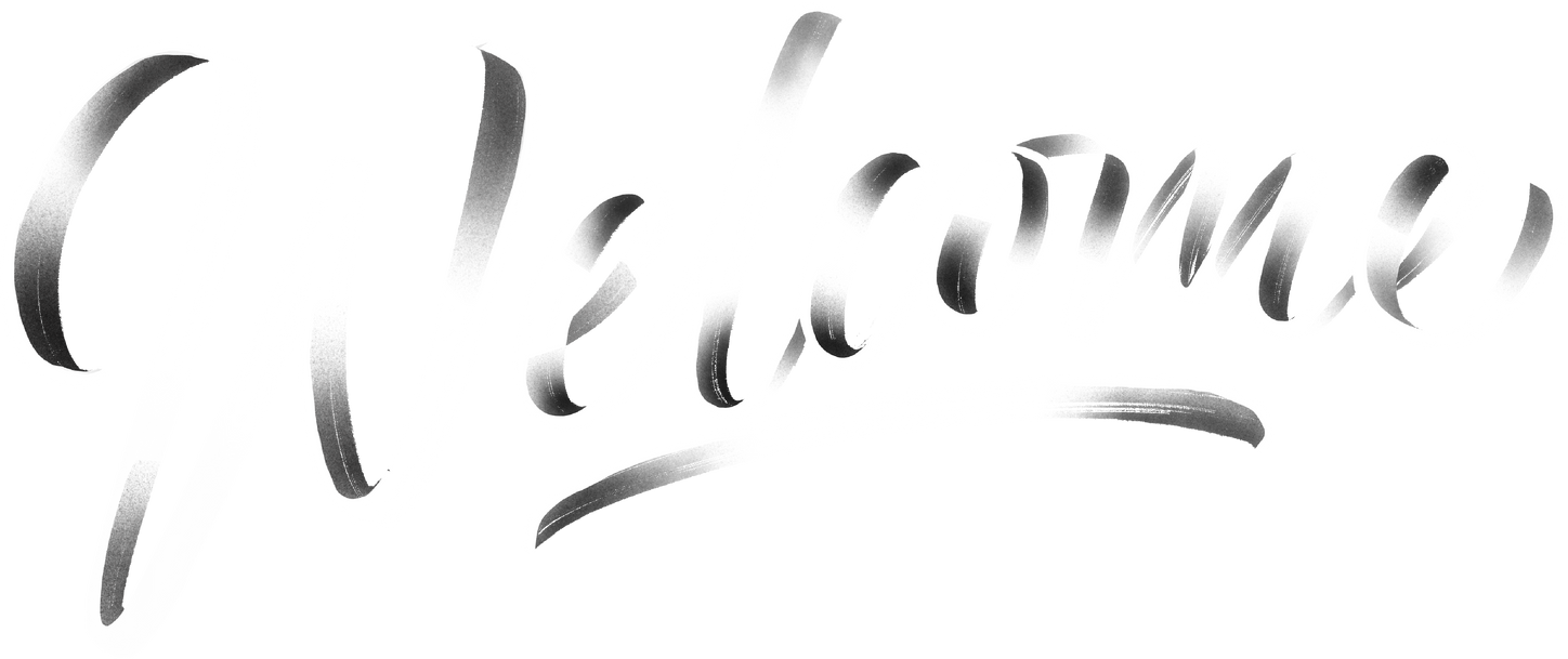 Welcome Lettering Shadow